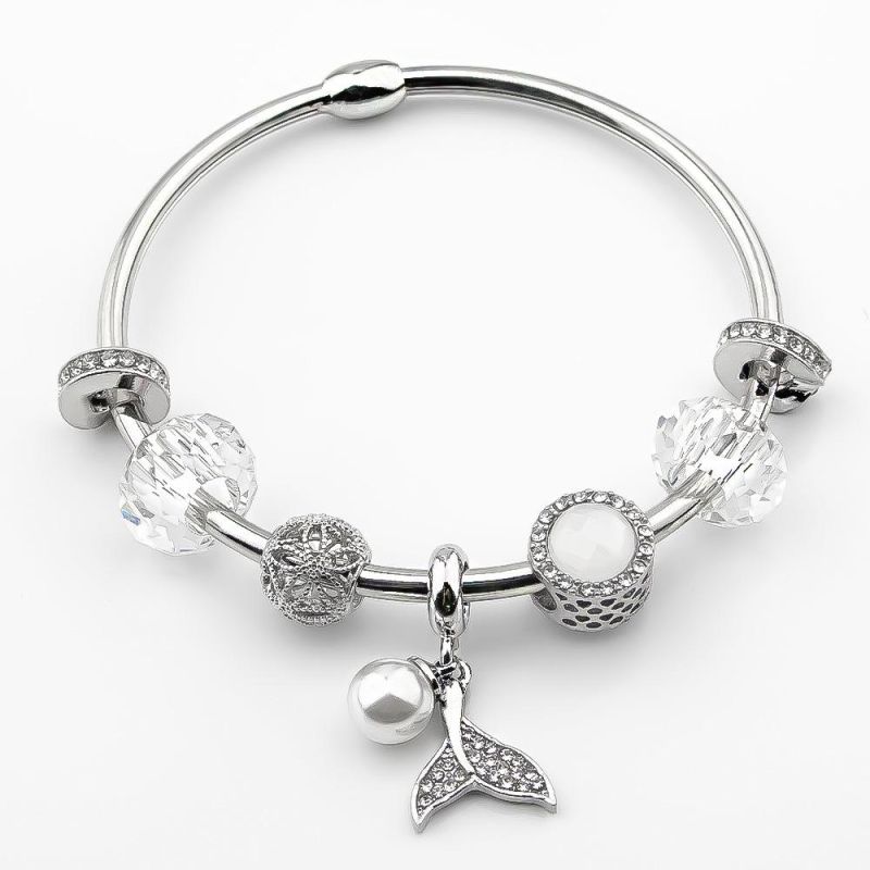 Fishtail Pendant Bracelet DIY Large Hole Crystal Beaded Hand Ornament