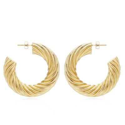 Avant-Grade Wave Shape Hoop Earrings for Party