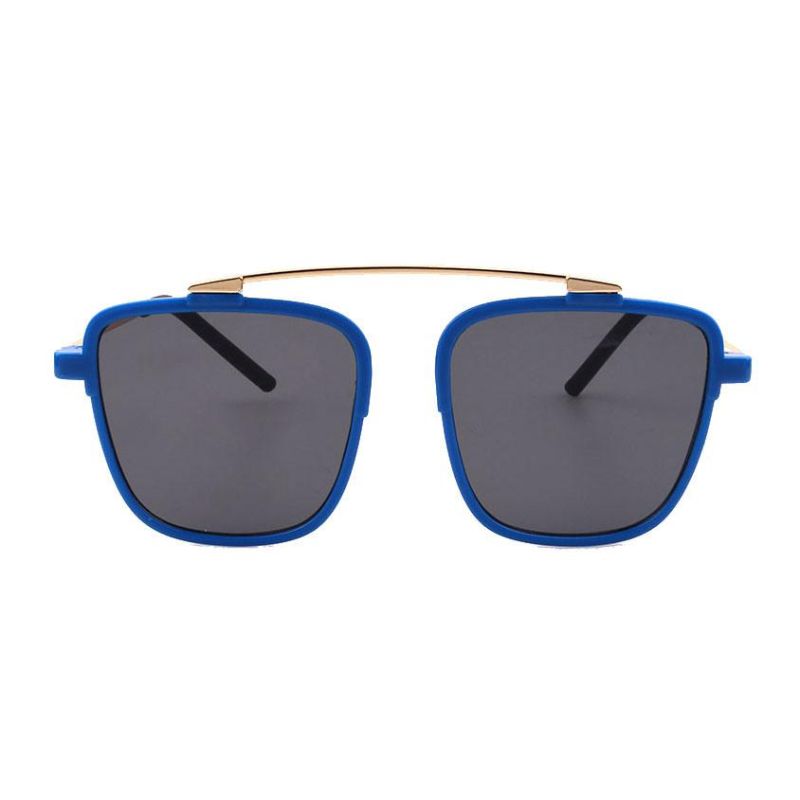Square Fashion Sunglasses Blue Frame New Model Eyewear Glasses