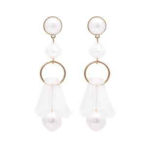 Women Fashion Jewelry Accessories White Pearl Acrylic Earrings