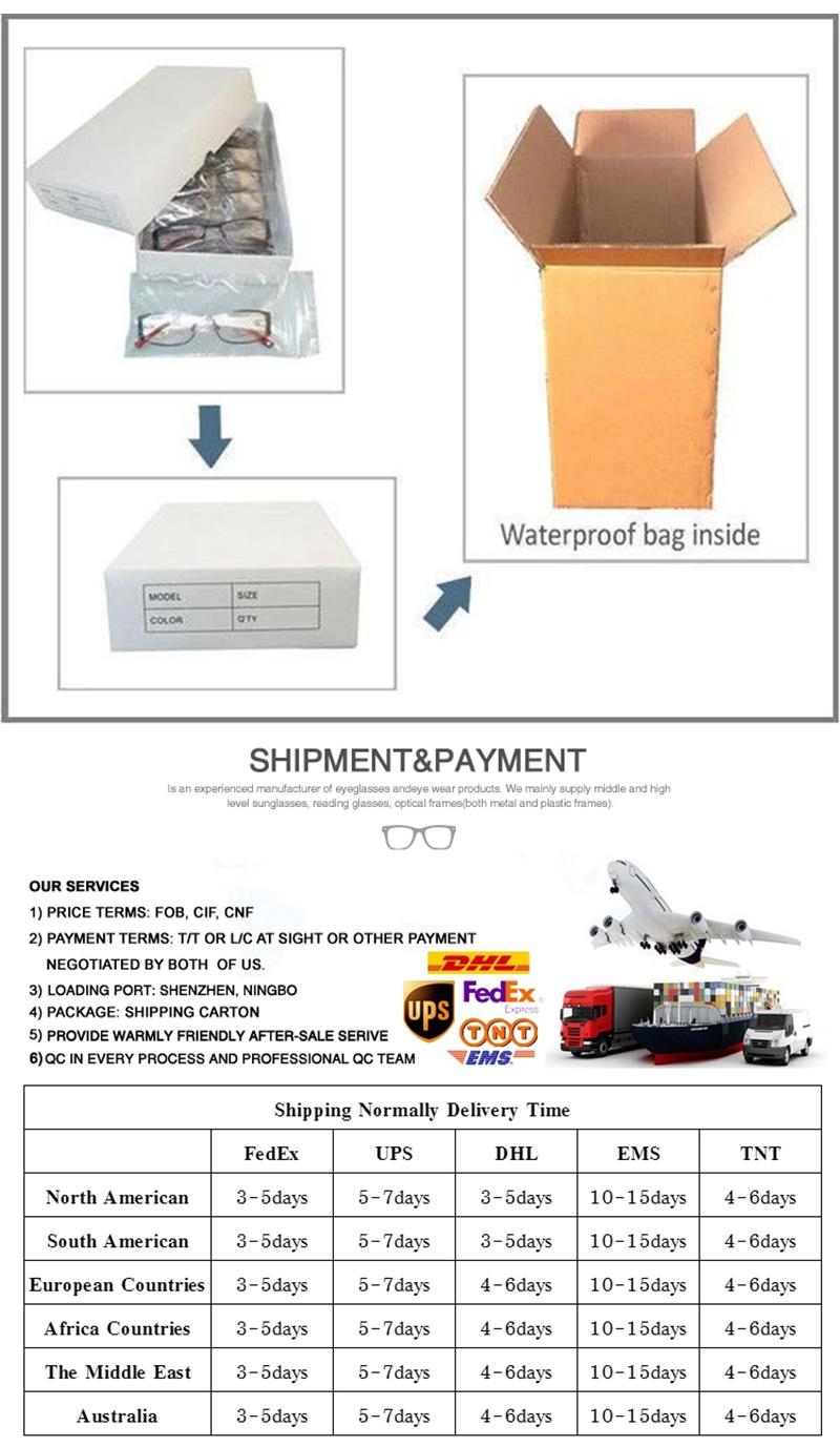 New Fashion High Quality Prescription Metal Temple Frame Mirror Sunglasses