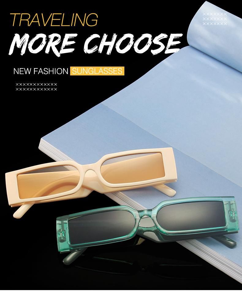 Sunglasses for European and American New Square Small Frame Fashion Sunglasses Retro Personality Ins Colorful Trend Sunglasses Cross-Border Amazon