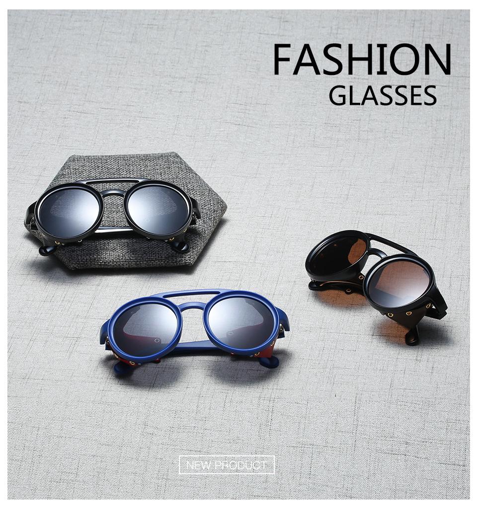 Fashion Punk Round Frame Sunglasses Ready to Ship