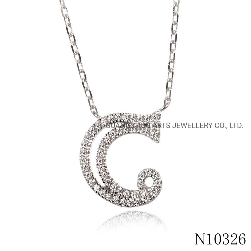 Alphabet Silver Hotsale Jewelry Initial Pendant Necklace