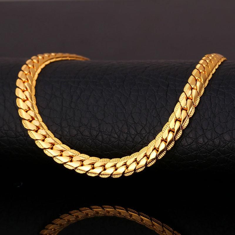 18K Gold Plated Circle Personality Fashion Hip Hop Necklace Jewelry