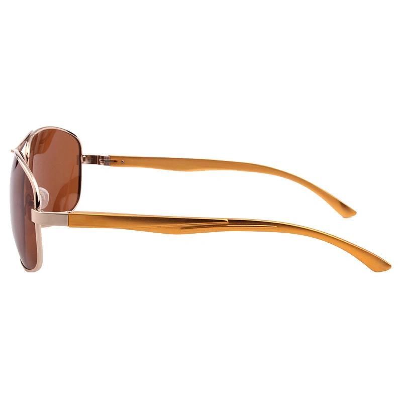 2018 Latest Metal Sunglasses with Brown Lens
