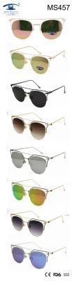 New Fashion Style Round Shape Women Metal Sunglasses (MS457)