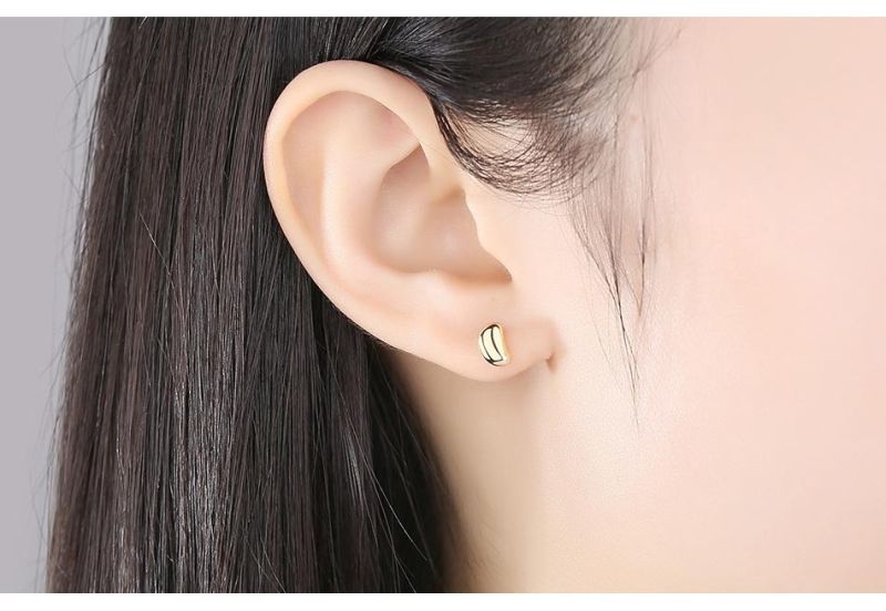 Fashion Jewellery Consumed Beans Fine Needle Earrings Ear Stud