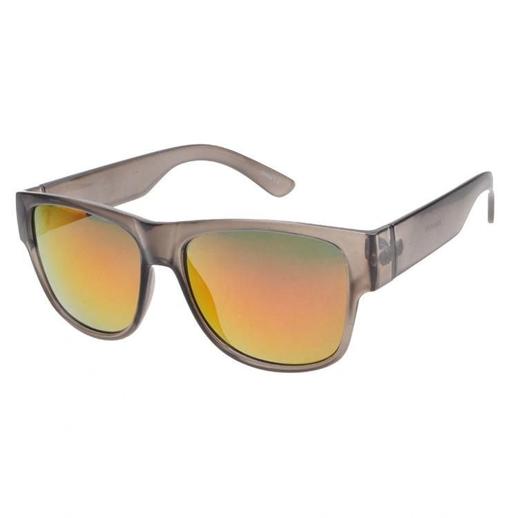 2017 Factory Directly Crystal Grey Sports Sunglasses with Orange Mirror