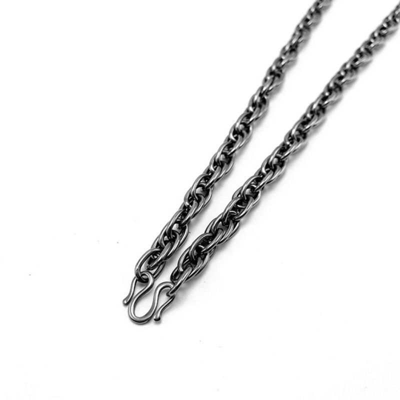 High Quality Fashion Accessories 7mm Wide Pure Titanium Twist Chain Necklace Bracelet Titanium Alloy Non-Embroidered Non-Corrosion Necklace for Men Tinl2523