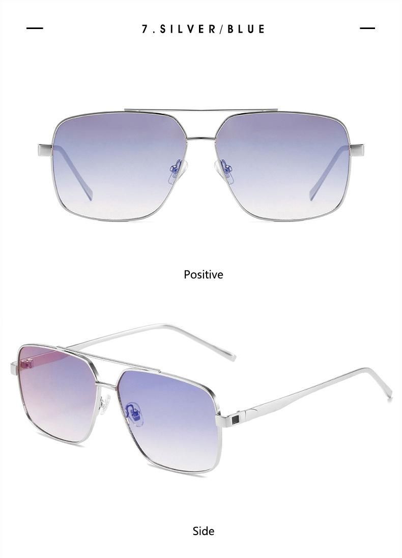 2022 Men Women Square Shades Sun Glasses Designer Famous Newest Luxury Style Fashion Trendy Metal Sunglasses