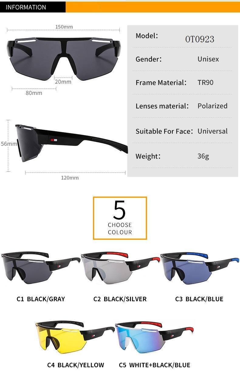 Men′s Cycling Glasses Large Frame Windproof Sprot Sunglasses