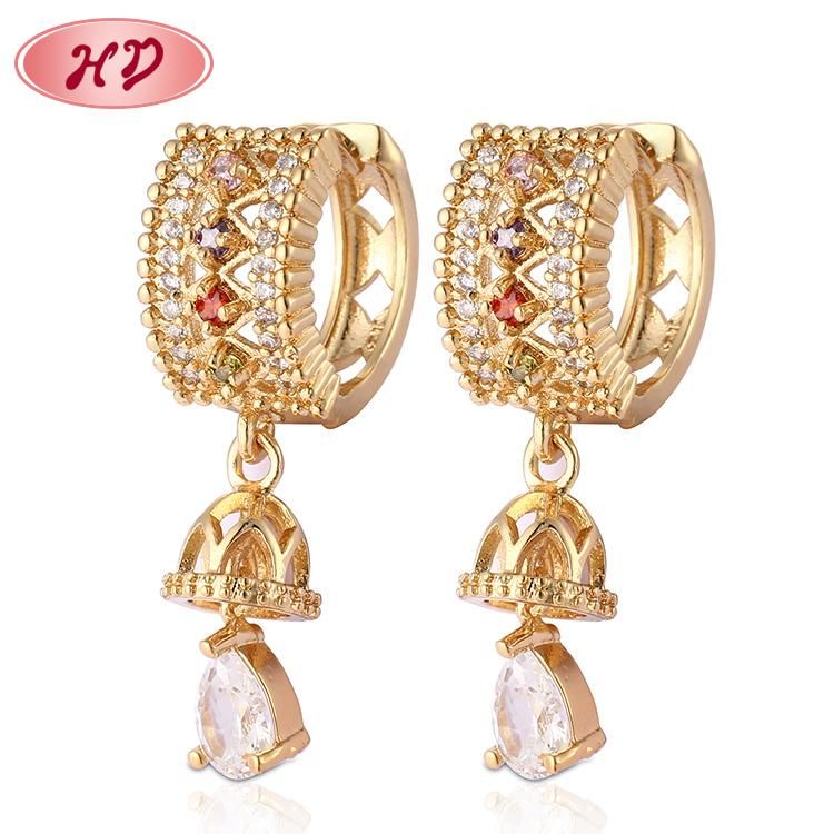 Fashion High Quality 24K Gold Color Luxury Earring