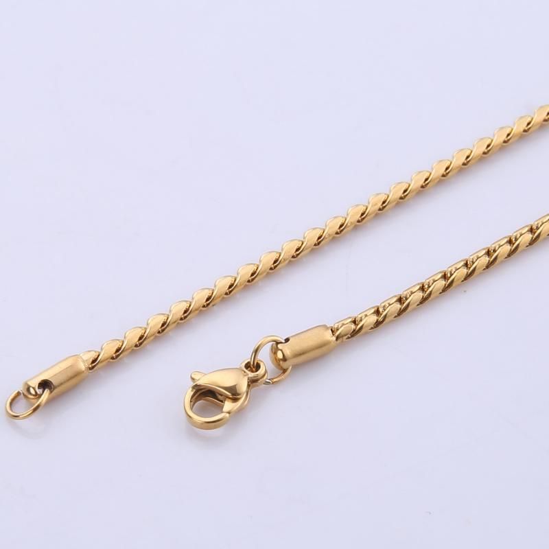 Fashion Accessories Stainless Steel Cobra Chain Jewelry Necklace for Women