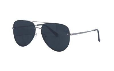 Super Dark Lens Silver Frame Aviators Wholesale Sunglasses