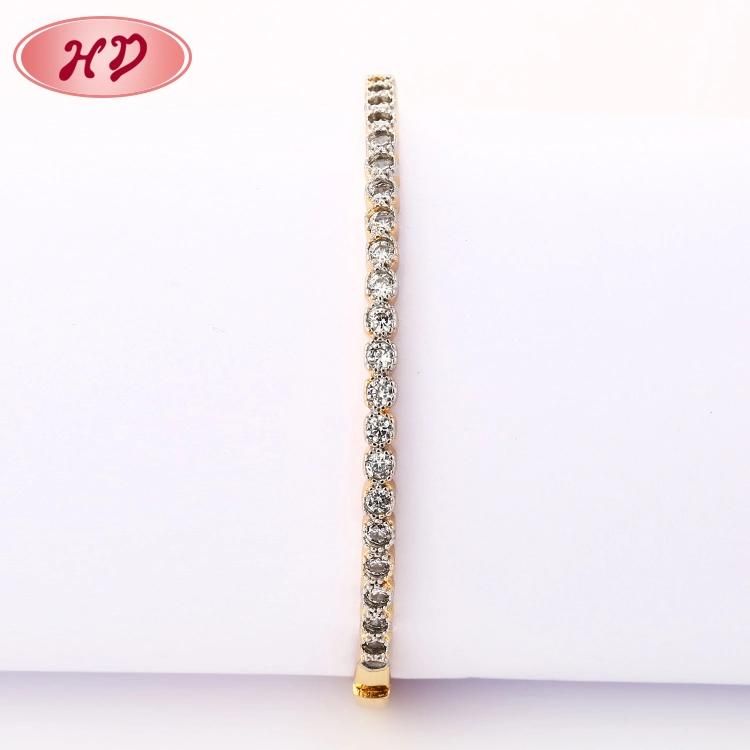 Hot Sale Fashion Jewelry 18K Gold Plated Zircon Bangle