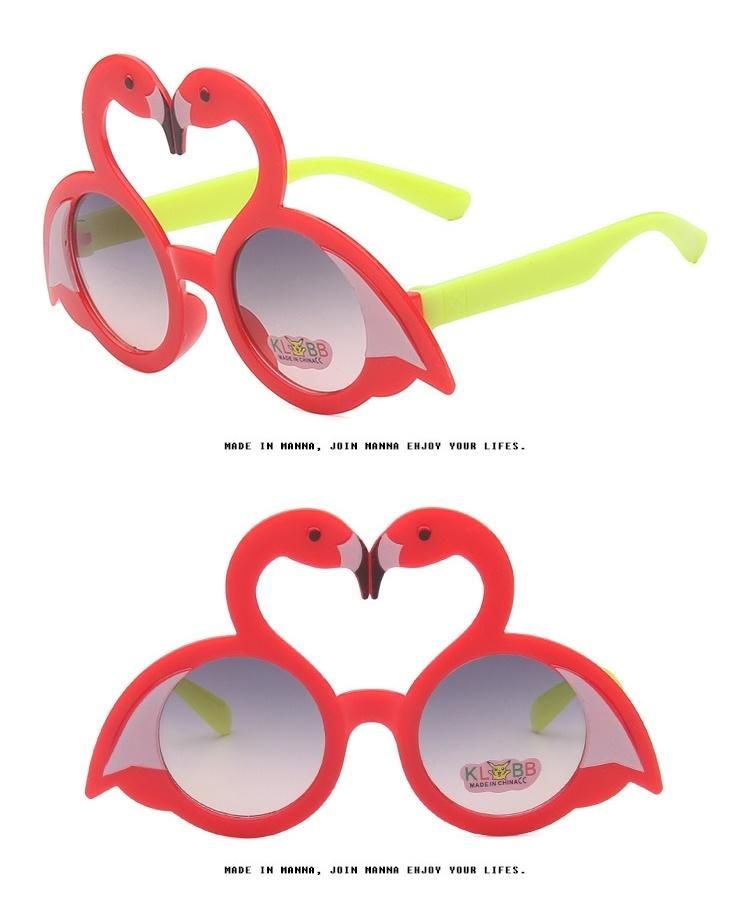 Fashion Design Flamingo Shape Children Party Sunglasses