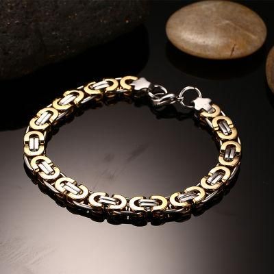 Titanium Steel Gold Bracelet Jewelry for Men Fashion Hip Hop Classic Bracelet