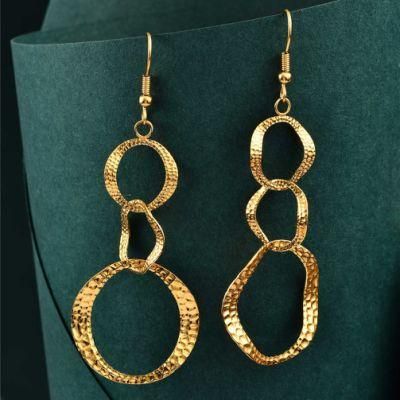 Wholesale Fashion Accessories Gold Plated Stainless Steel Cheap Design Lady Earring Jewelry