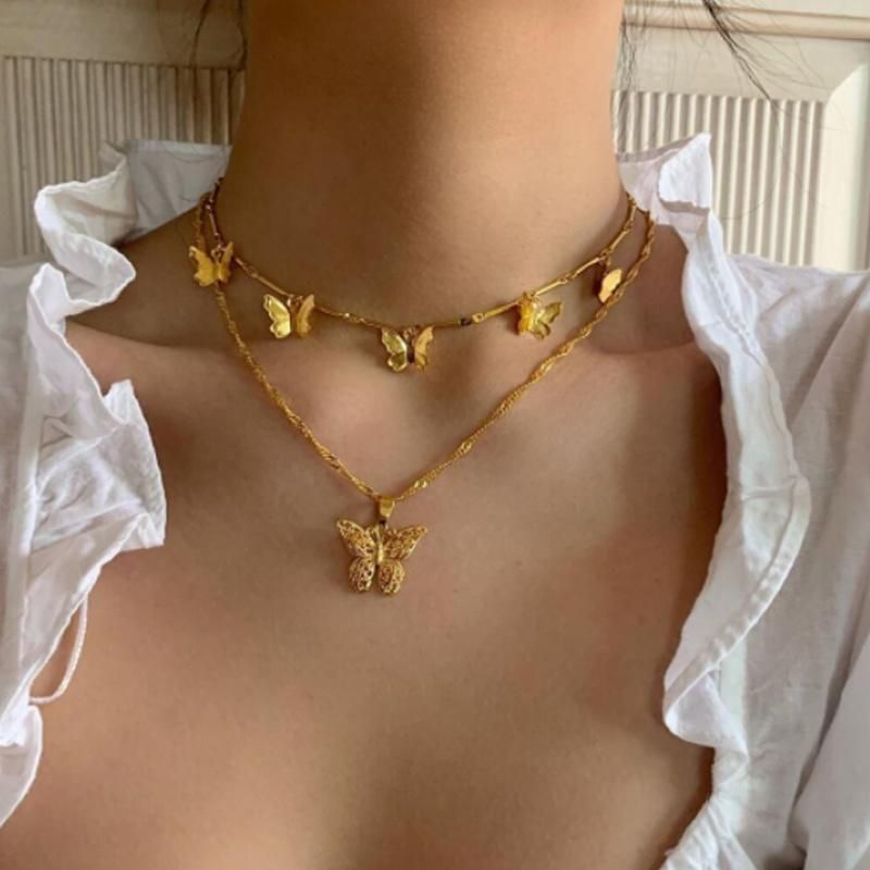 Women Promotional Gift Accessories Charm Choker Multilayer Pendant Necklace Jewelry