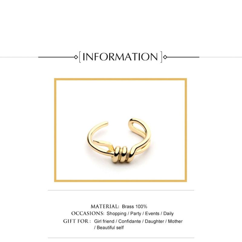 Delivste and Interesting Curved Appearance Copper Rings