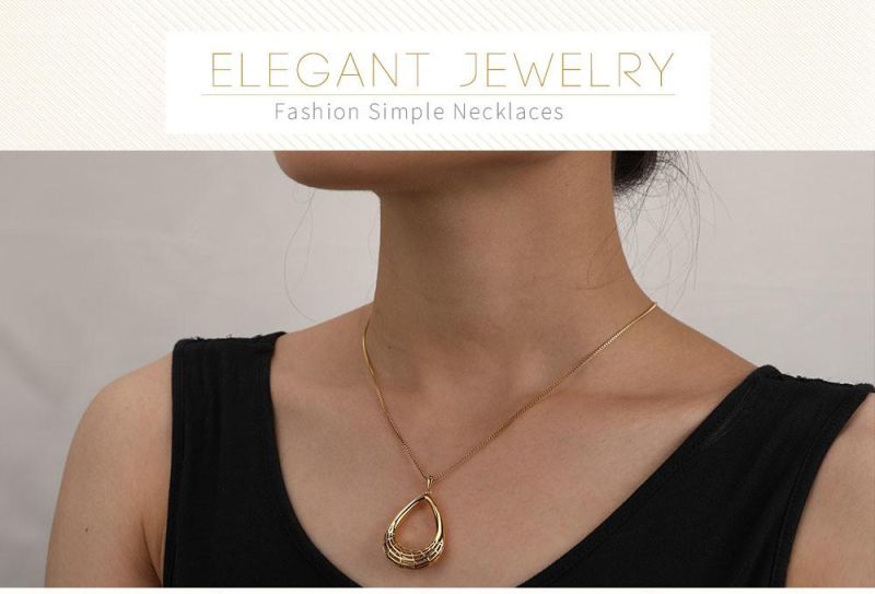 Hot Sale Gold Plated Fashion Jewellery Customize Copper/Stainless Steel Jewelry Simple Pendant Necklace