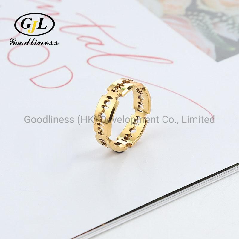 Wholesale Titanium Steel Cutting Blade for Men Ring