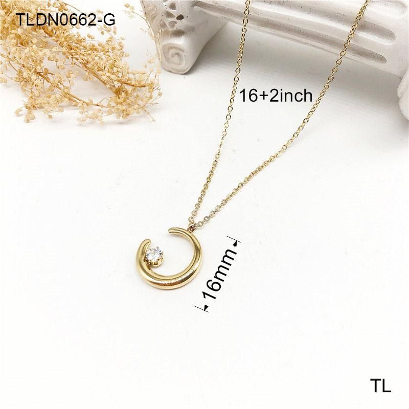 Manufacturer Custom Good Quality Fashion Jewelry New Arrivals Stainless Steel Gold Plated 18K Necklaces Brand Name Women Jewelry