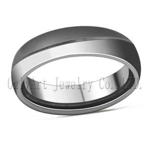 Two Tone Plated Matt Stainless Steel Ring (OATR0329)