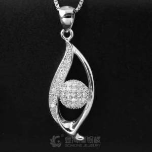 Fashion 925 Sterling Silver Necklace CZ Pendant