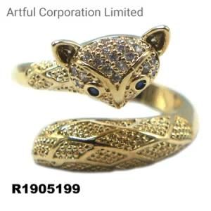 Fashion Jewelry Silver Fox Ring