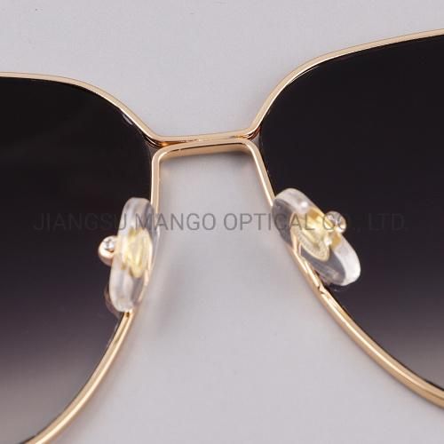 Retro Full Golden Frame Dark Lens Male Sunglasses