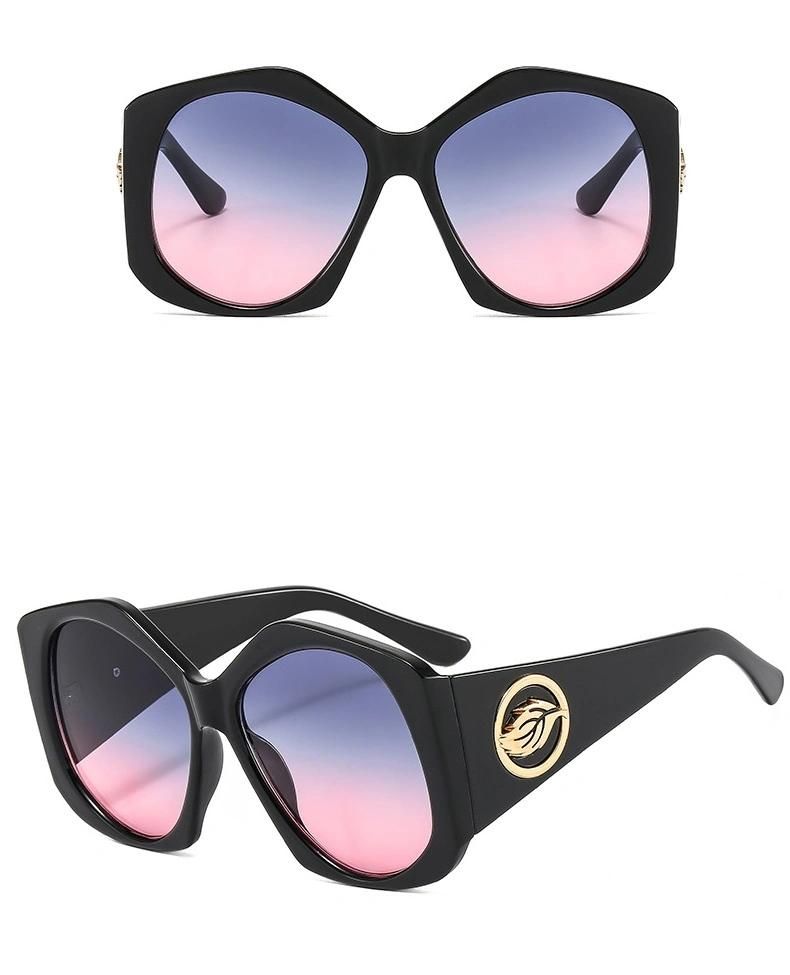 2022 Large Frame Polygon Color Matching Fashion Personality Sunglasses