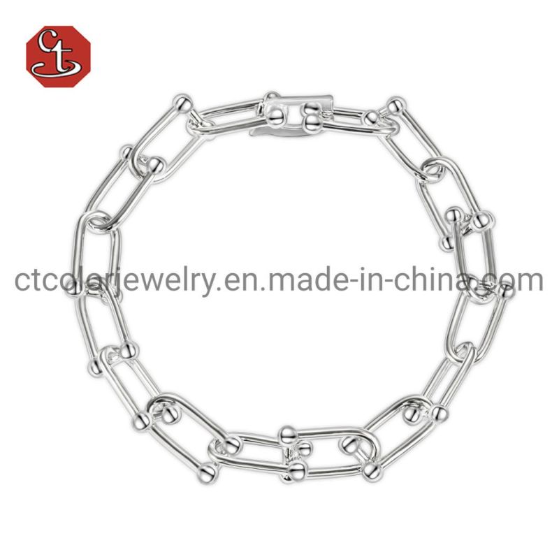 High Quality New Fashion Jewelry Prong Setting AAA CZ 925 Silver Bracelet