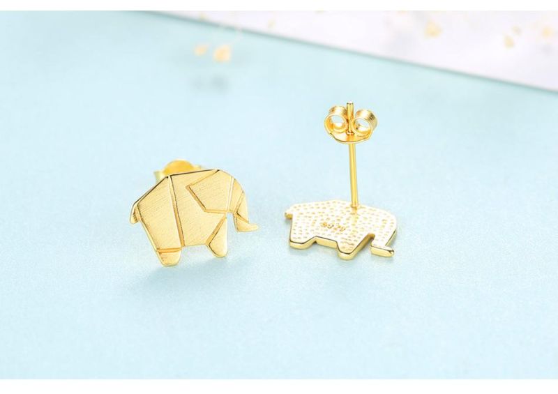 Compact Little Double Elephant Ear Stud for Girls
