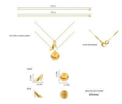 Custom Disne Jewelry Multi-Layer High Heels Pendant Charm Necklace