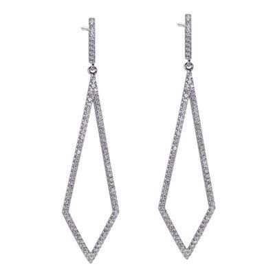925 Silver Fashion Hollow Long Earring for Christmas Promotion Sales