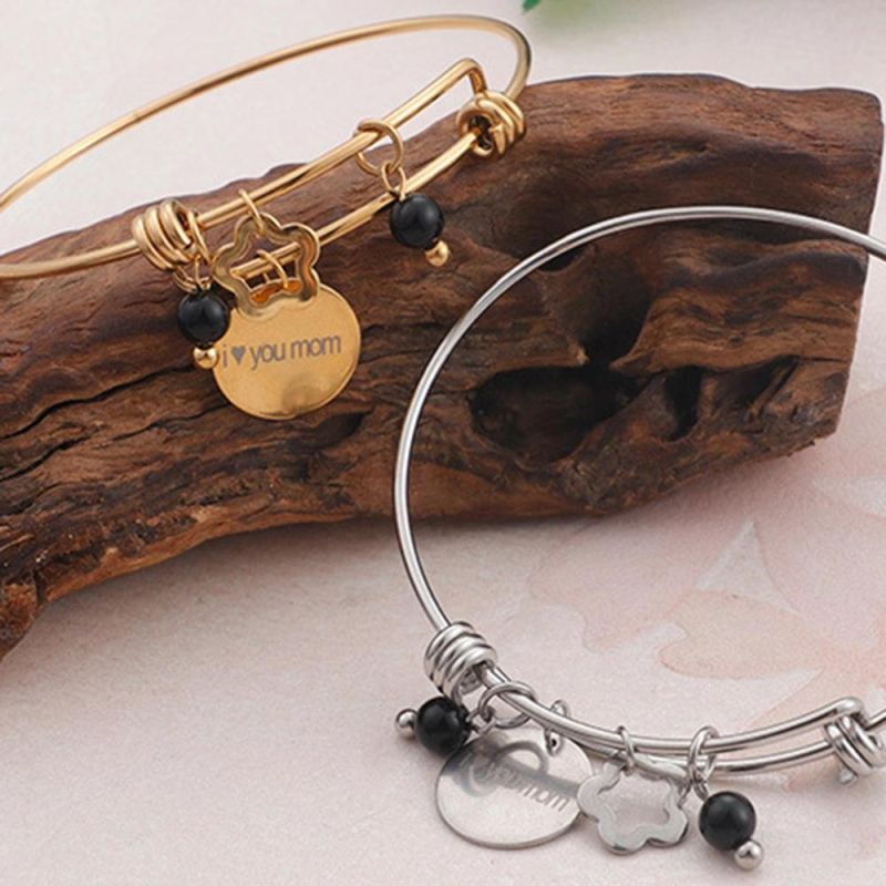 Manufacturer Customized Jewelry Fashion High Quality Fadeless Bracelet, Stainless Steel Bracelet, Mother′s Day Gold Bracelet
