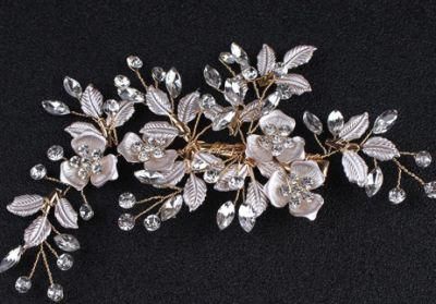 Rose Gold Crystal Vines Hair Comb, Wedding Crystal Hair Comb, Bridal Crystal Hair Comb Jewelry