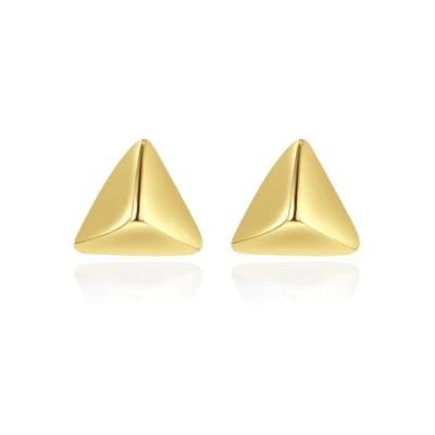 Hot-Selling Triangular Prism Earrings S925 Silver Studs