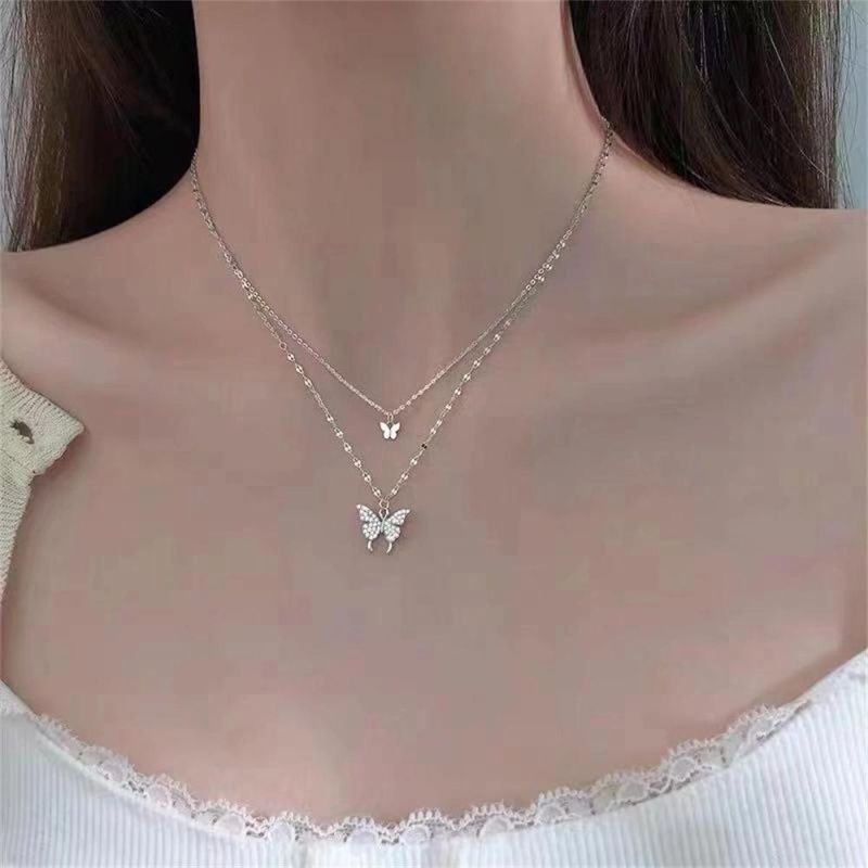 Double Butter Necklace Female Design Temperament Clavicle Chain Necklace