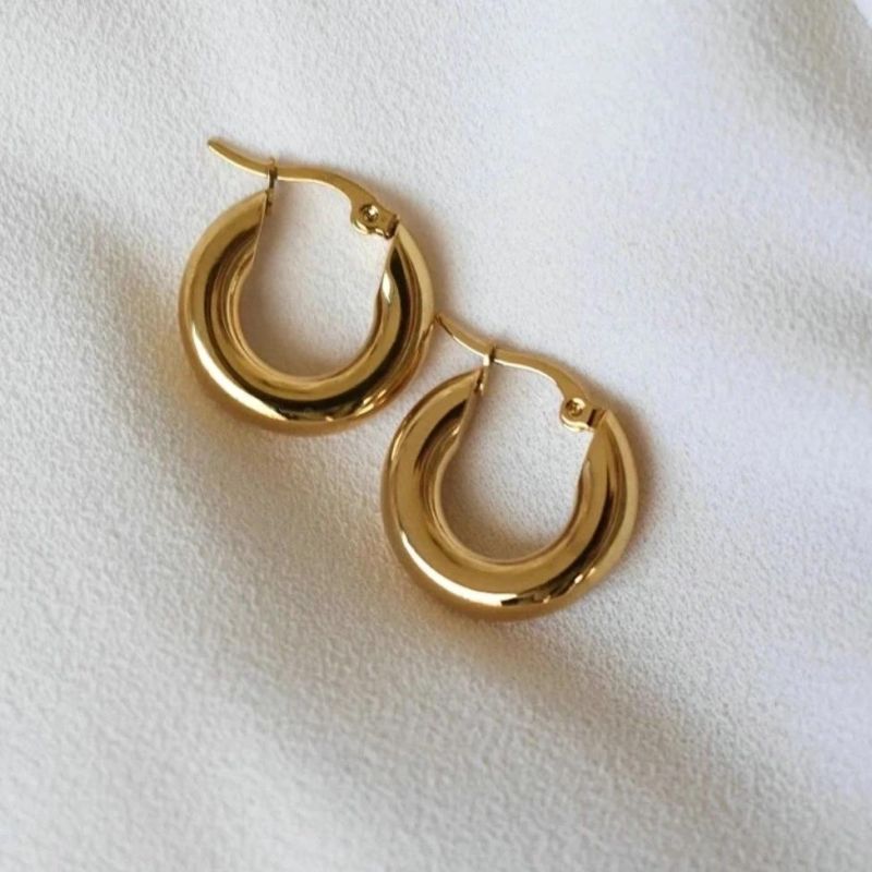 Fashion Jewelry 316L Stainless Steel Earrings/40mm Diameter