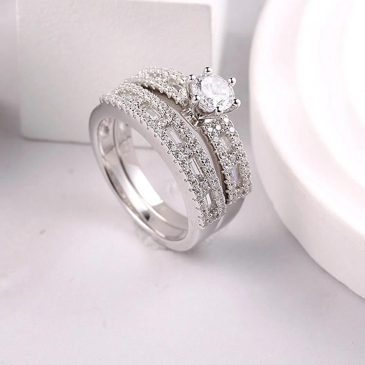 925 Silver Fashion Accessories Factory Wholesale Fashion Jewelry Elegant Hip Hop Jewellery Trendy Women Fine Ring