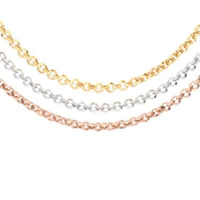 Wholesale Custom 316L Stainless Steel Fashion Shinny Faceted Belcher Rolo Jewelry Chain Bracelet Necklace