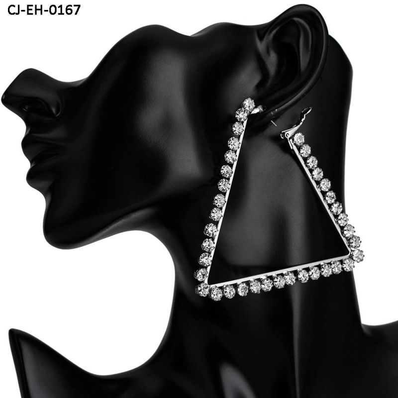 Wholesale Claw Chain Earrings Geometric Acrylic Diamond Inlaid Earrings Fashion Jewelry