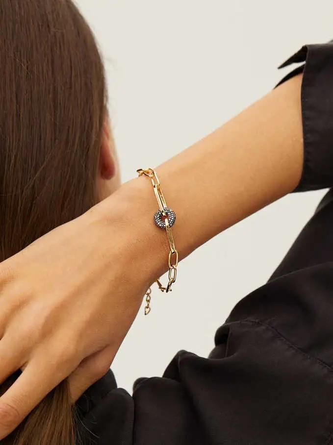 Fashion Stainless Steel Multicolor Crystal Bracelet Jewelry