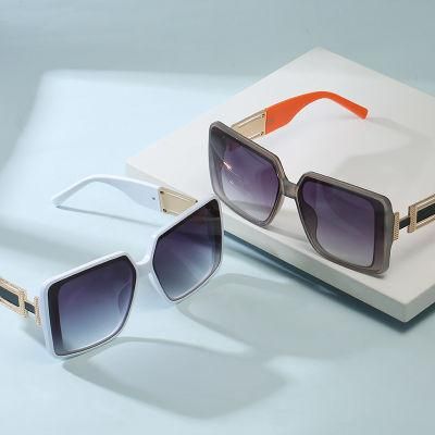 2022 Hot Selling Outside Comfortable UV400 2023 Personality Style Ladies Oversized Square Frame Fashion Sunglasses