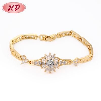 Wholesale New Design 18K Gold Plated Cubic Zircon Bracelet Jewelry