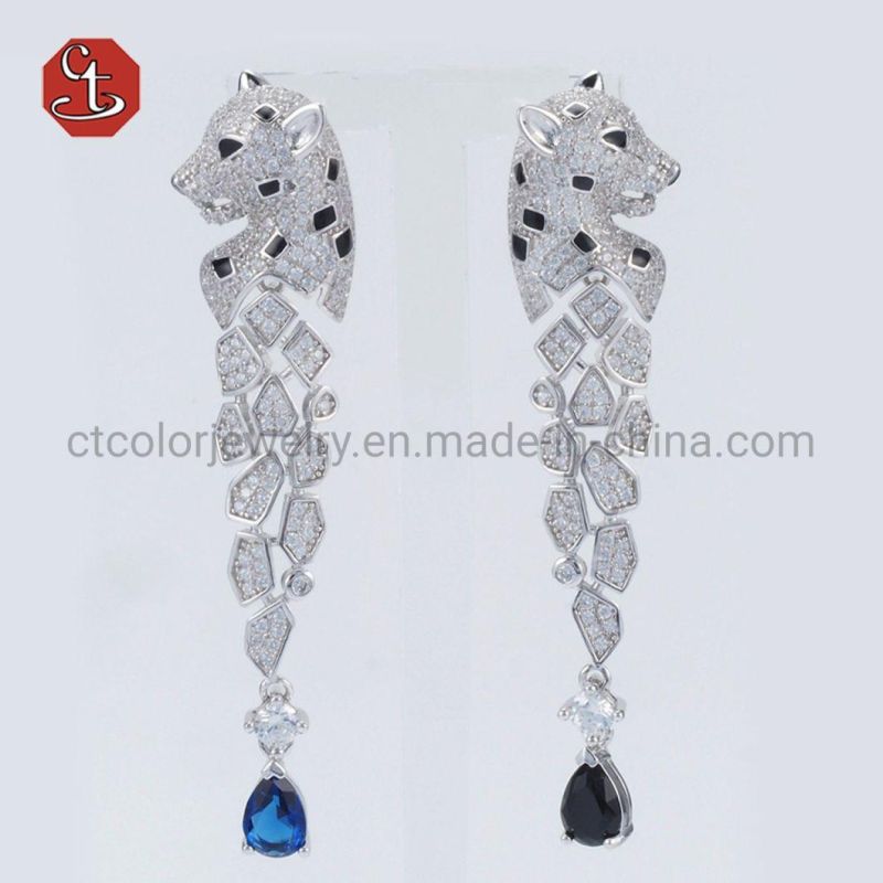 Elegant Peacock Earring Fashion Animal Drop Earring AAA+ CZ Jewelry