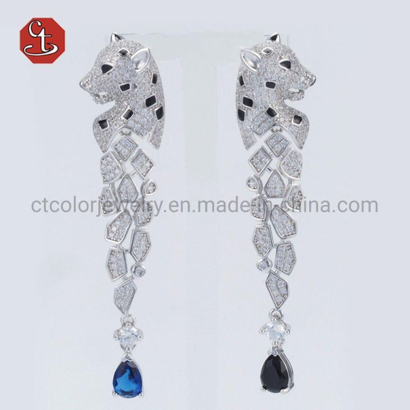 Elegant Peacock Earring Fashion Animal Drop Earring AAA+ CZ Jewelry